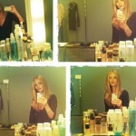Rosie Huntington-Whiteley posta foto de bastidores.